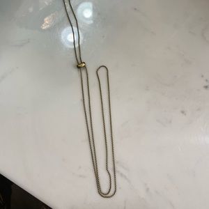 Thin vintage gold adjustable necklace